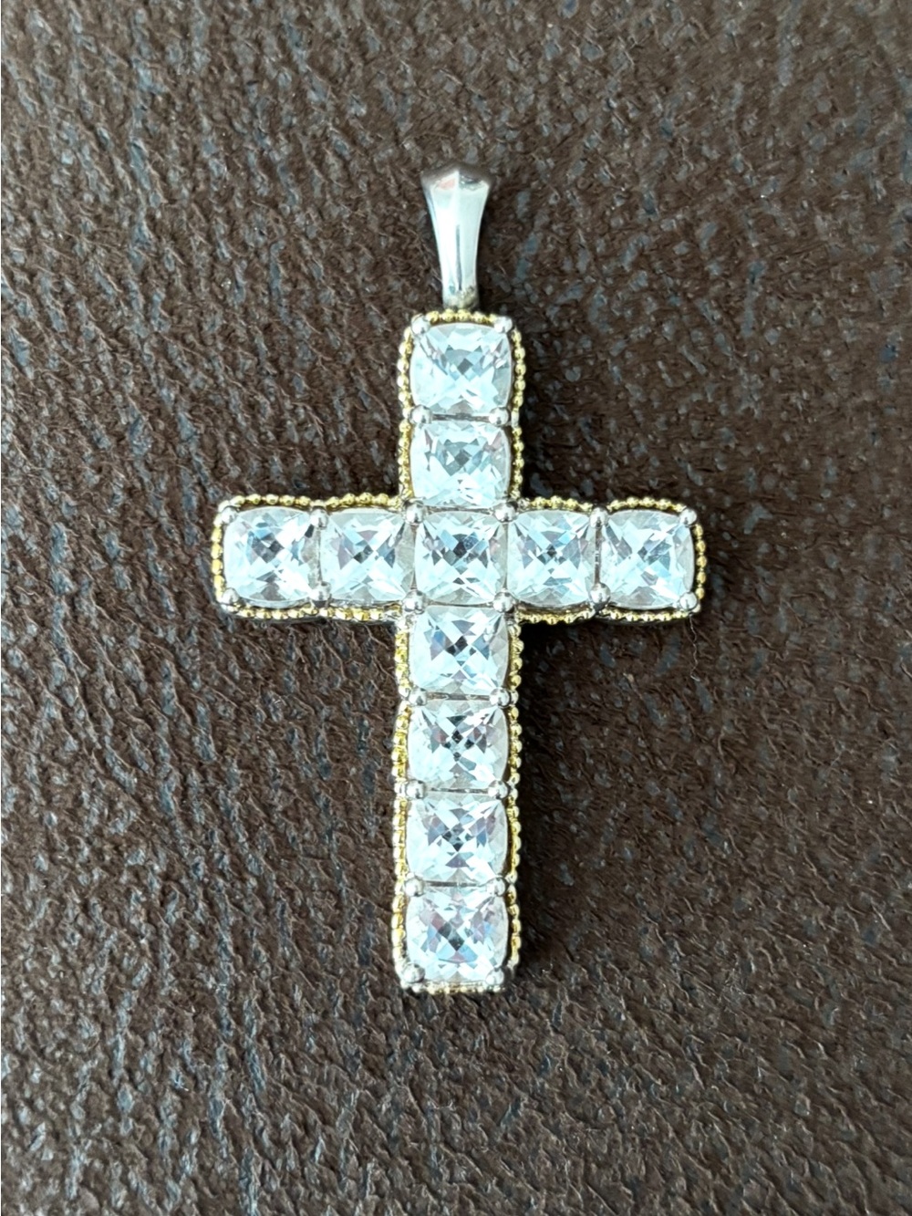 LAGOS White Crystal Cross Pendant
